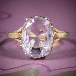 Antique Victorian Purple Spinel Ring 18ct Gold 5ct Spinel Circa 1900 COVER