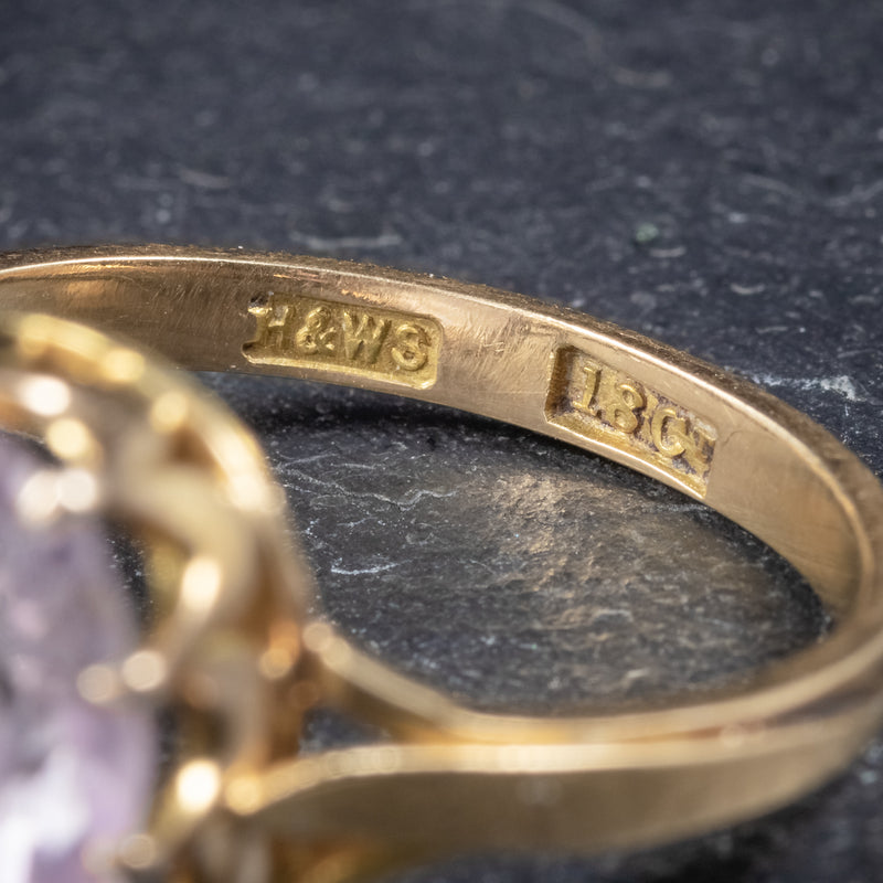 Antique Victorian Purple Spinel Ring 18ct Gold 5ct Spinel Circa 1900 HALLMARK