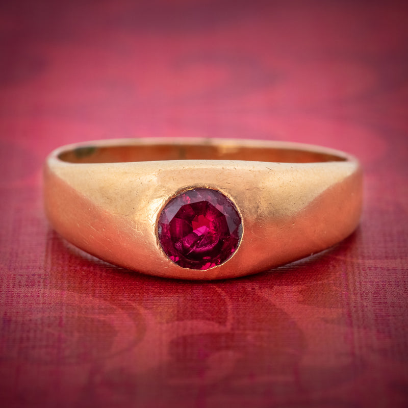 Antique Victorian Ruby Ring 18ct Gold 0.60ct Ruby Circa 1900 cover