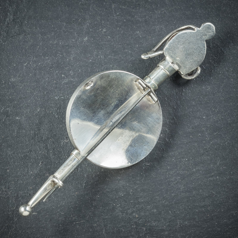 Antique Victorian Scottish Shield and Sword Brooch Circa 1860