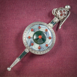 Antique Victorian Scottish Shield and Sword Brooch Circa 1860