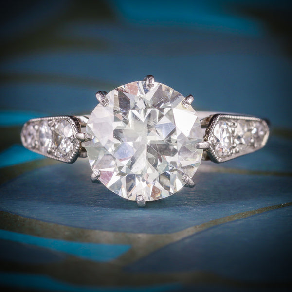 ART DECO DIAMOND SOLITAIRE RING PLATINUM ENGAGEMENT RING CIRCA 1920 COVER