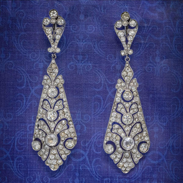 ART DECO DROP EARRINGS PASTE STONE CIRCA 1920 COVER