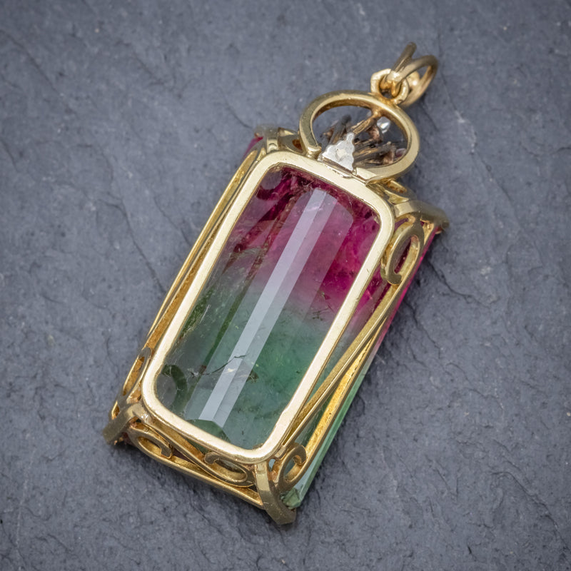 Gold cheap tourmaline pendant