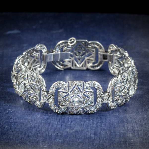 Art Deco Silver Paste Bracelet Circa 1925 COVER