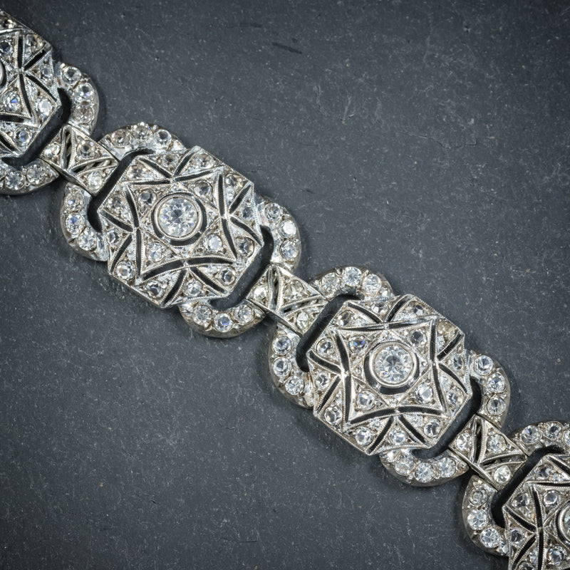 Art Deco Silver Paste Bracelet Circa 1925 LINKS