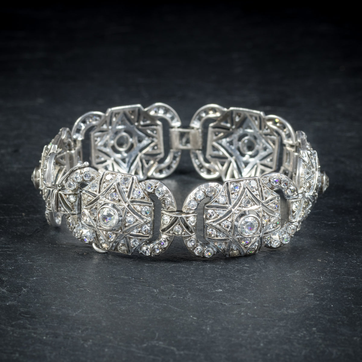Art Deco Silver Paste Bracelet Circa 1925 Antique Jewellery Online