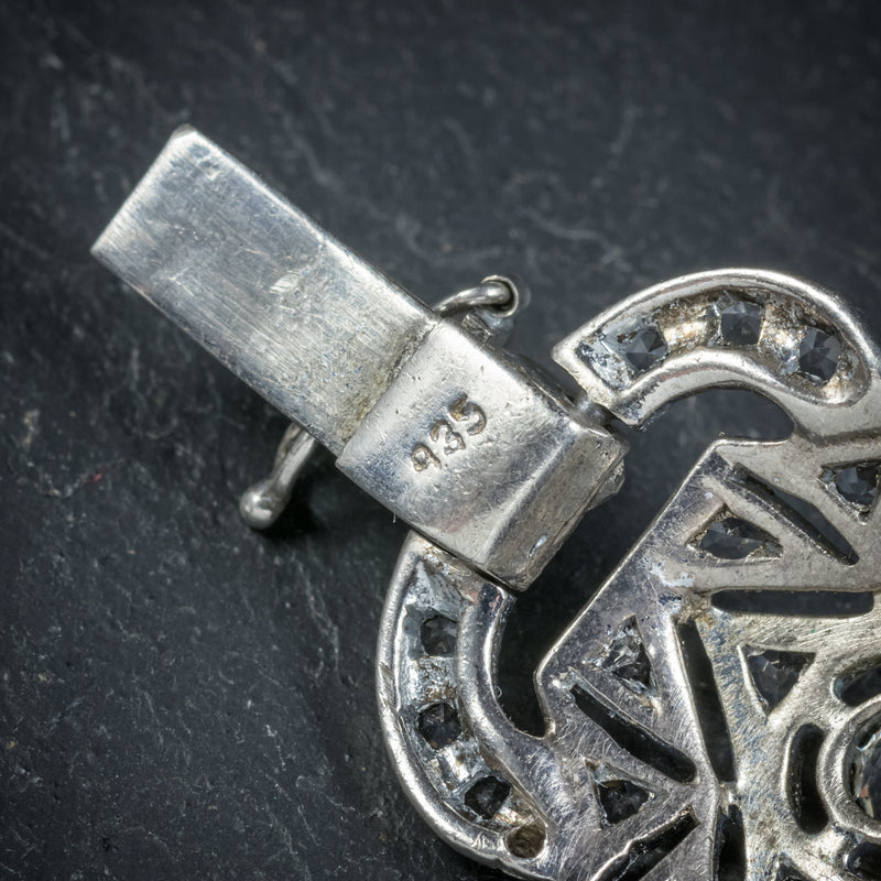 Art Deco Silver Paste Bracelet Circa 1925 STAMP