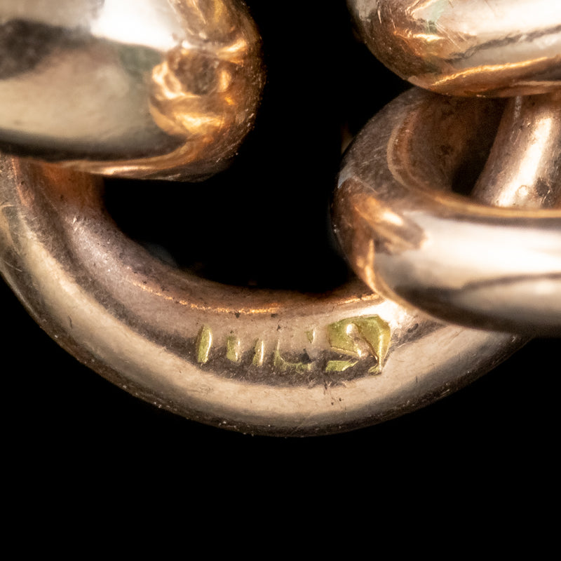 Antique Edwardian Chunky 9ct Gold Albert Bracelet