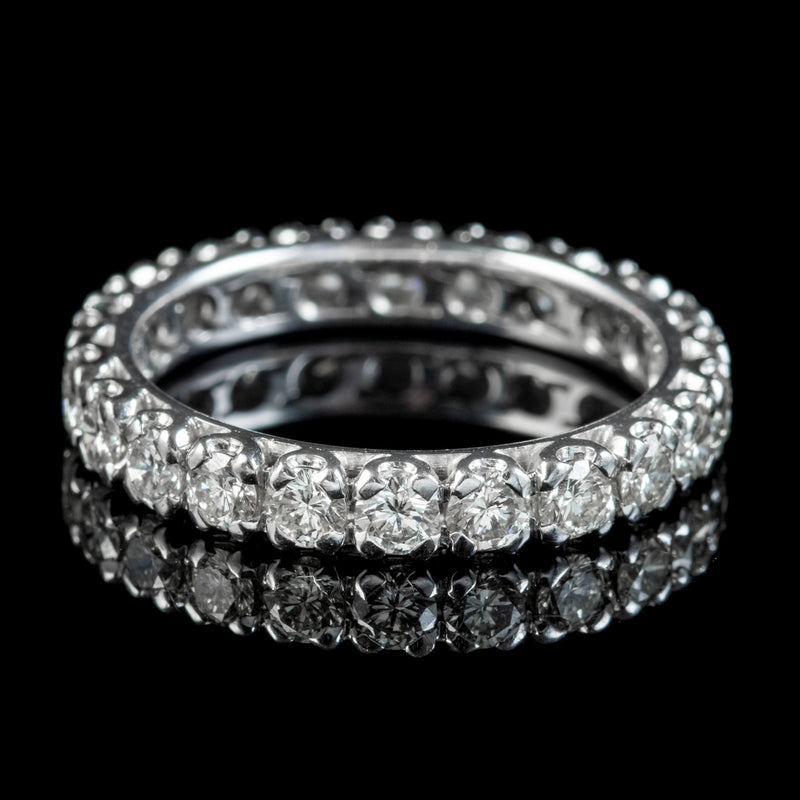 Antique Edwardian Diamond Full Eternity Ring 2.50ct Of Diamond Circa 1915