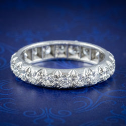 Antique Edwardian Diamond Full Eternity Ring 3ct Total