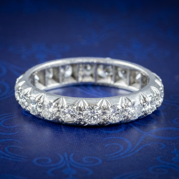 Antique Edwardian Diamond Full Eternity Ring 3ct Total