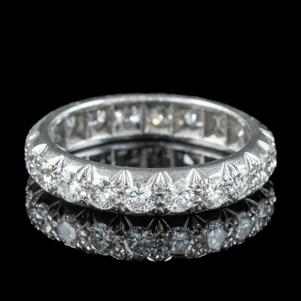 Antique Edwardian Diamond Full Eternity Ring 3ct Total