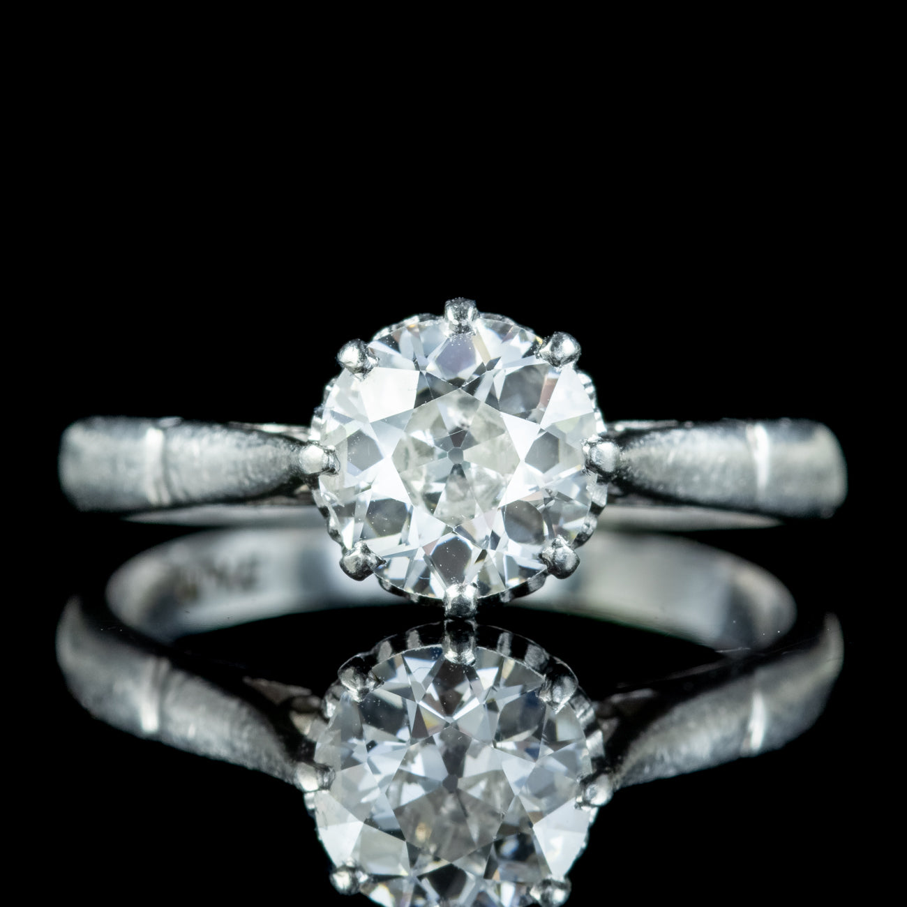 Antique Edwardian Diamond Solitaire Ring 1.2ct Diamond – Antique ...