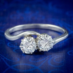 Antique Edwardian Diamond Toi Et Moi Ring 1ct Of Diamond 