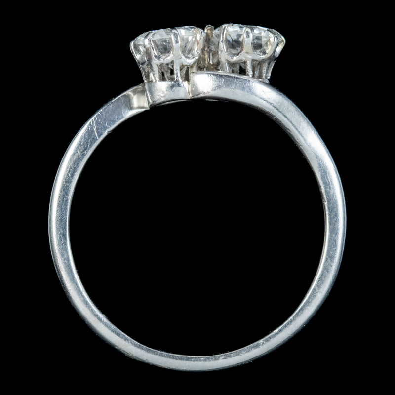 Antique Edwardian Diamond Toi Et Moi Ring 1ct Of Diamond 