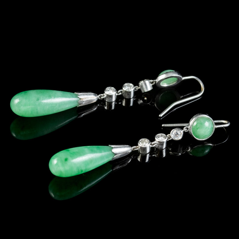 Antique Collection Qing Dynasty Old Jade Earrings Chinese Retro Jewelry  Collect | eBay