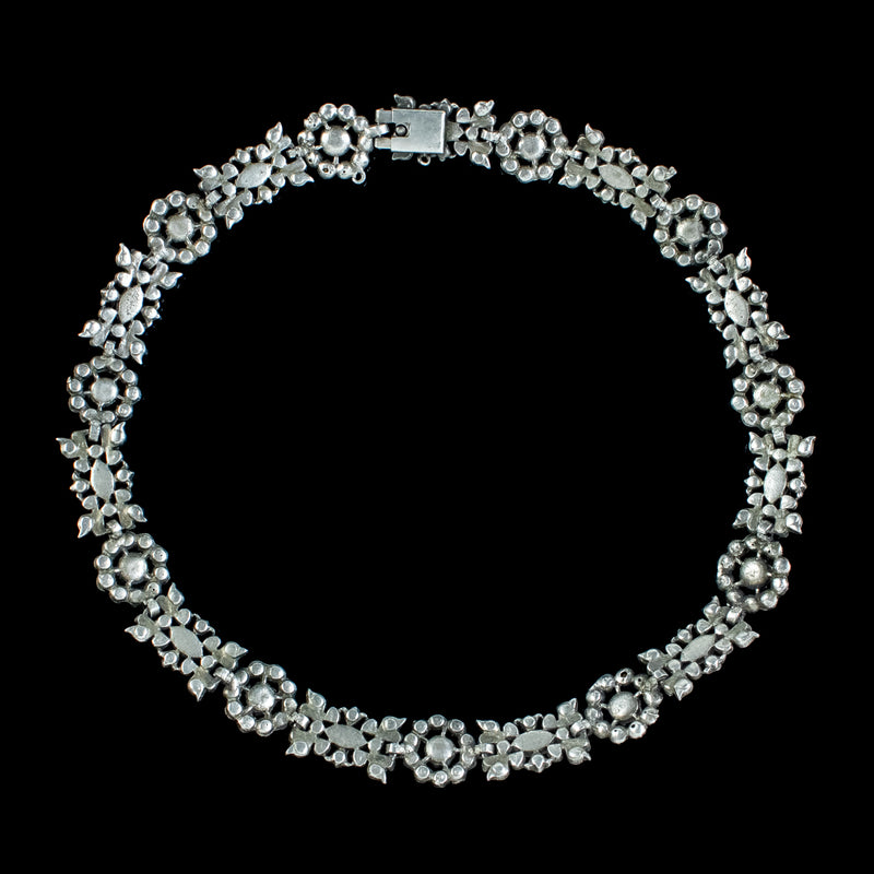 Antique Georgian Silver Paste Collar Necklace 