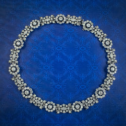 Antique Georgian Silver Paste Collar Necklace 