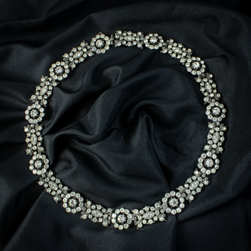 Antique Georgian Silver Paste Collar Necklace 