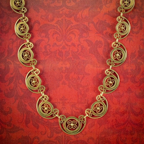 Antique Victorian 18Ct Gold Chain Necklace Circa 1900