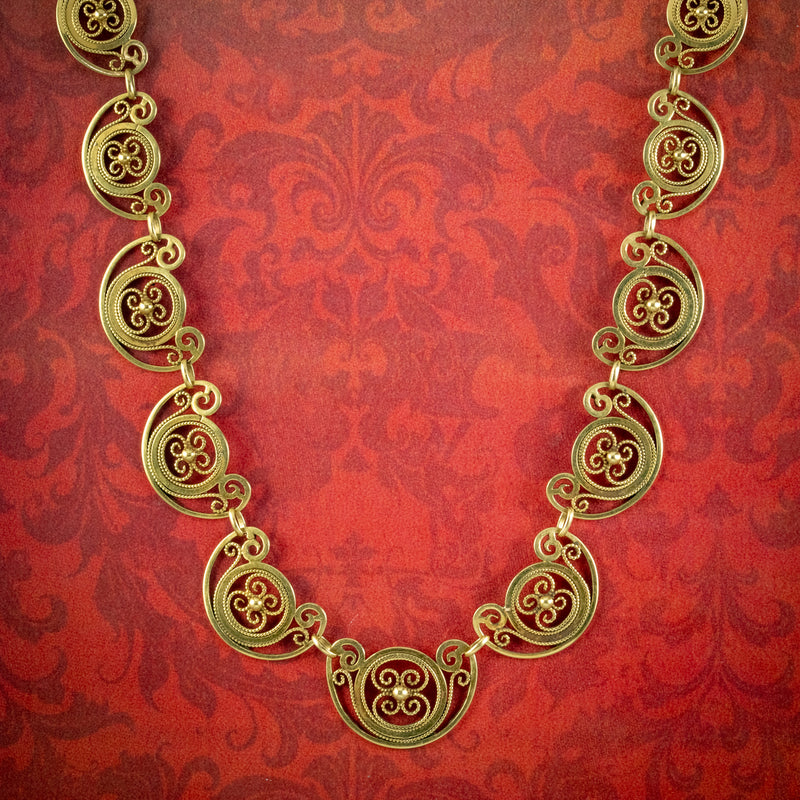 Antique Victorian 18Ct Gold Chain Necklace Circa 1900