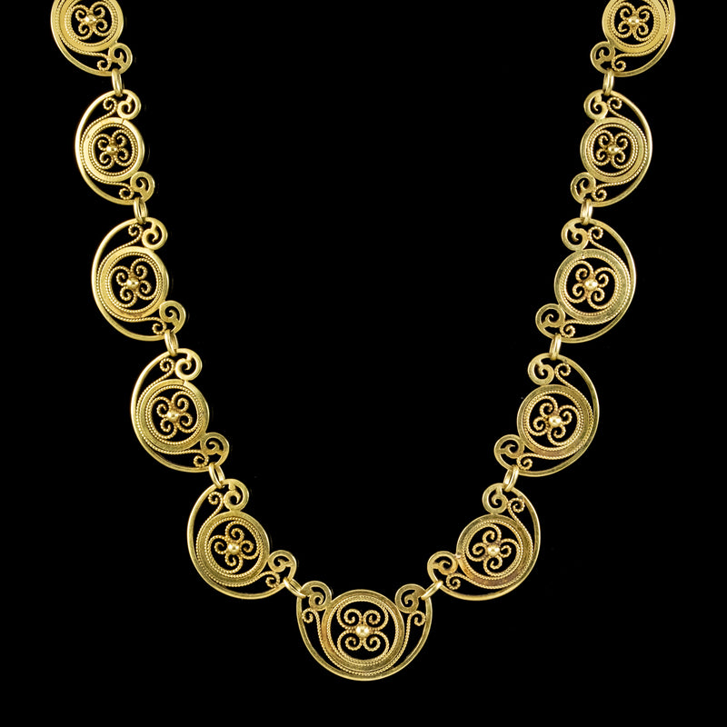 Antique Victorian 18Ct Gold Chain Necklace Circa 1900