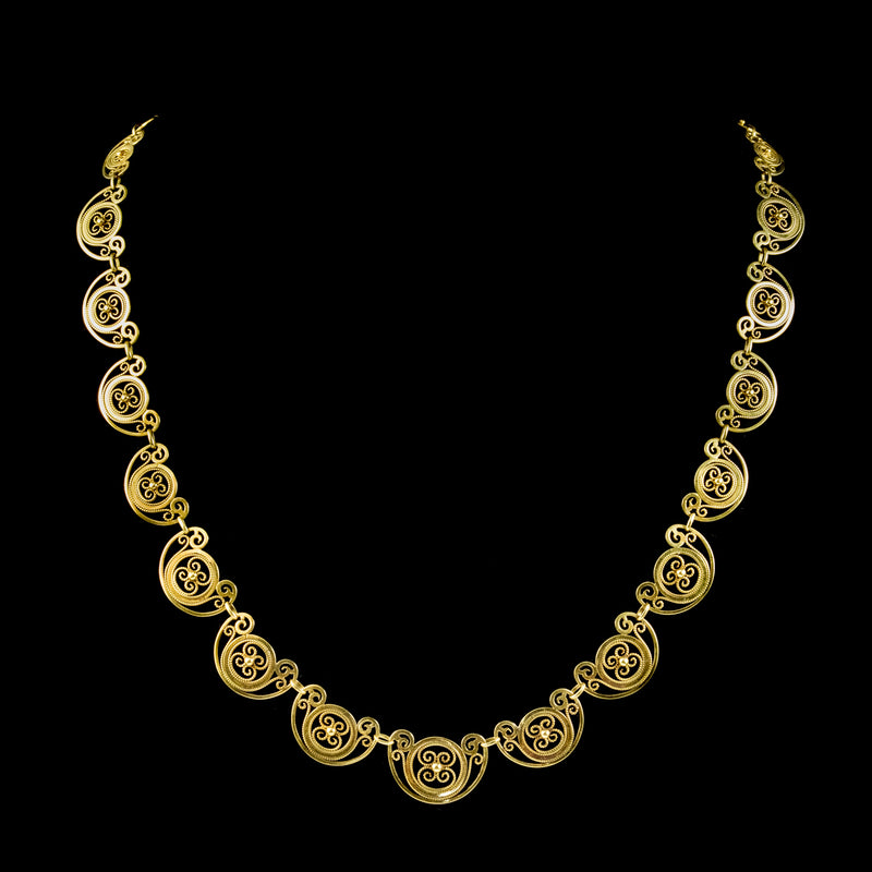 Antique Victorian 18Ct Gold Chain Necklace Circa 1900