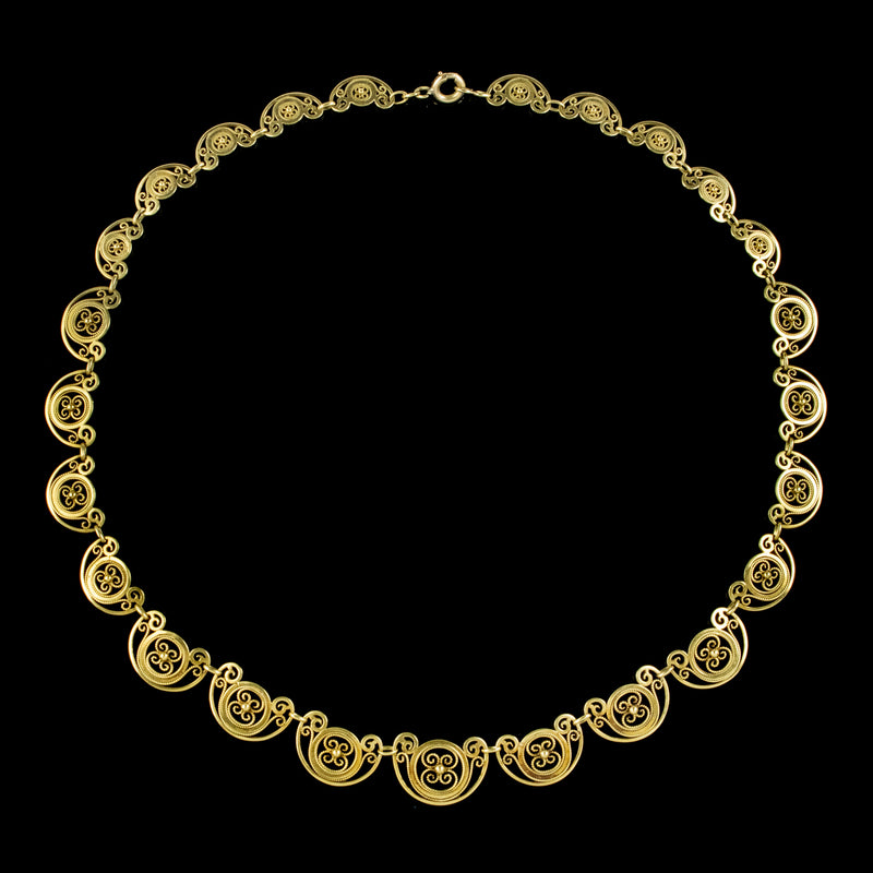 Antique Victorian 18Ct Gold Chain Necklace Circa 1900