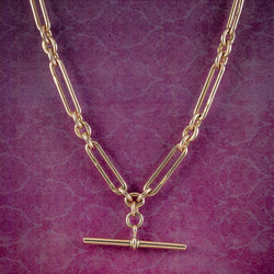 Antique Victorian 9ct Gold Albert Chain 