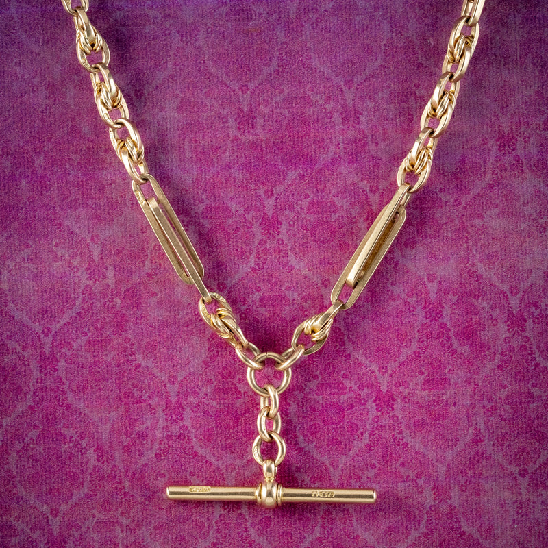 Antique Victorian 9ct Gold Albert Chain