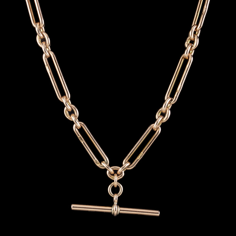 Antique Victorian 9ct Gold Albert Chain 