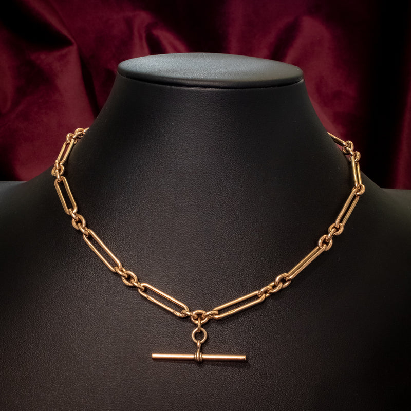 Antique Victorian 9ct Gold Albert Chain 
