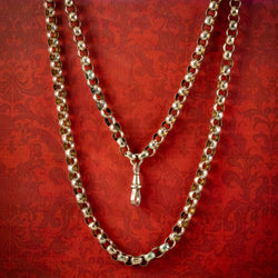 Antique Victorian 9ct Gold Guard Chain 