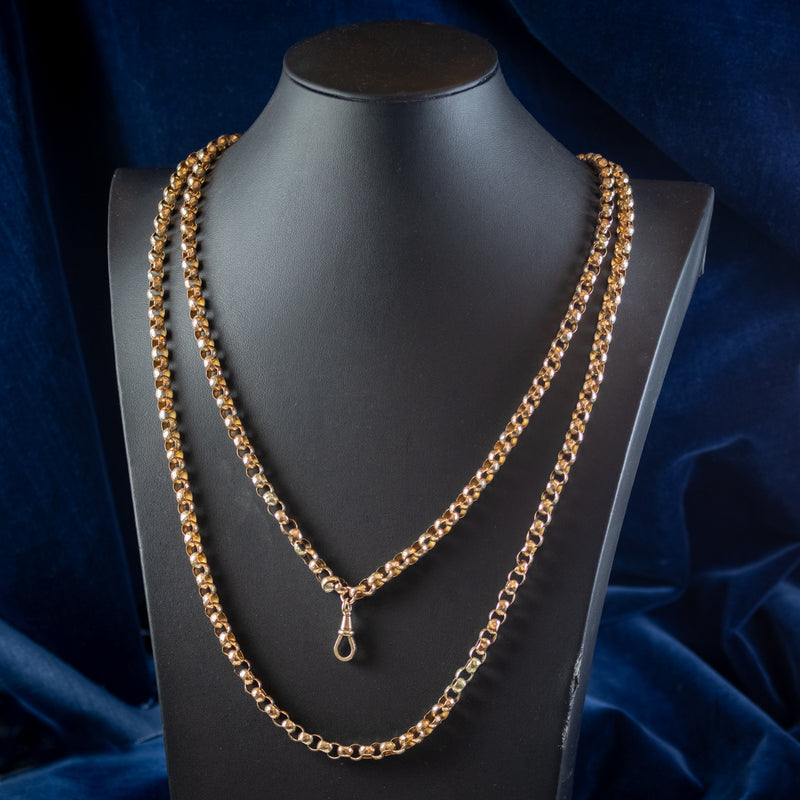 Antique Victorian 9ct Gold Guard Chain 