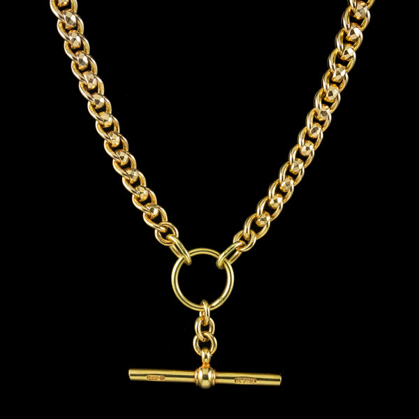 Antique Victorian 9ct Gold Rollerball Albert Chain