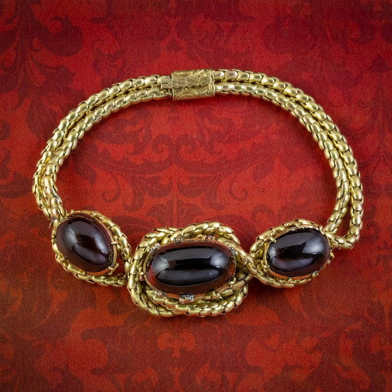 Victorian Gold Plated Bohemian Garnet Bracelet – A. Brandt + Son