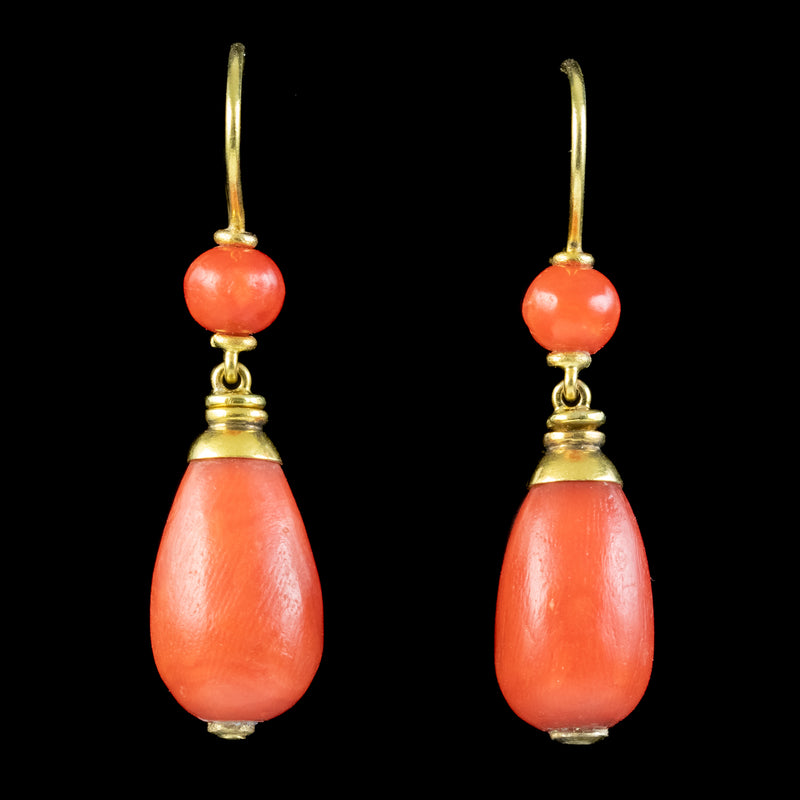 Antique Sciacca Coral Flowers Earrings | Eredi Jovon Venice
