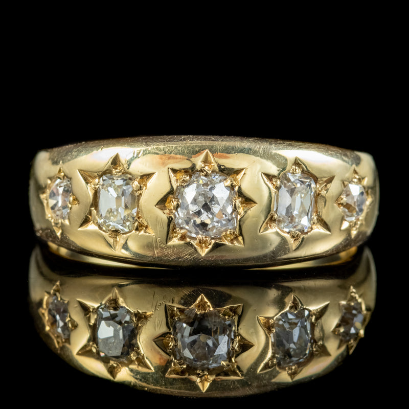 Antique Victorian Diamond Band Ring 1ct Of Diamond Circa 1890