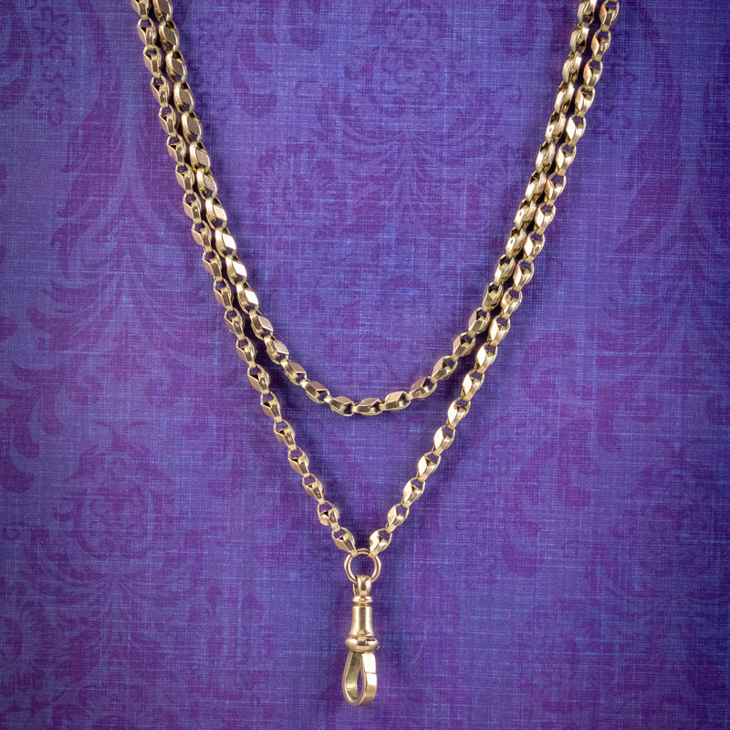 Antique Victorian Guard Chain 9ct Gold Circa 1880
