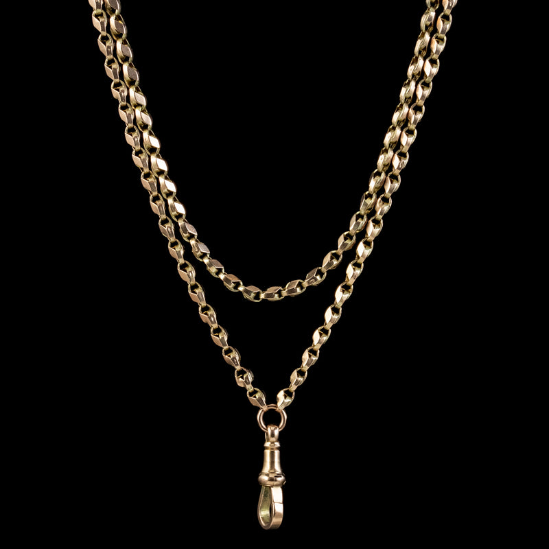 Antique Victorian Guard Chain 9ct Gold Circa 1880