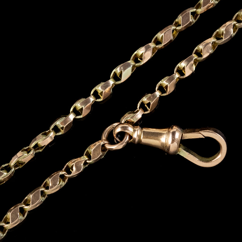 Antique Victorian Guard Chain 9ct Gold Circa 1880