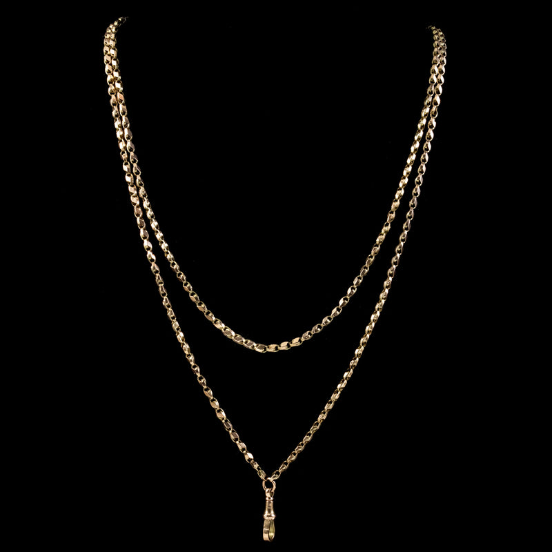 Antique Victorian Guard Chain 9ct Gold Circa 1880