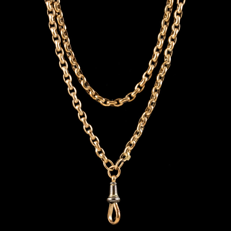Antique Victorian Guard Chain 9ct Gold Circa 1880