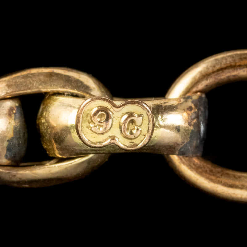 Antique Victorian Guard Chain 9ct Gold Circa 1880