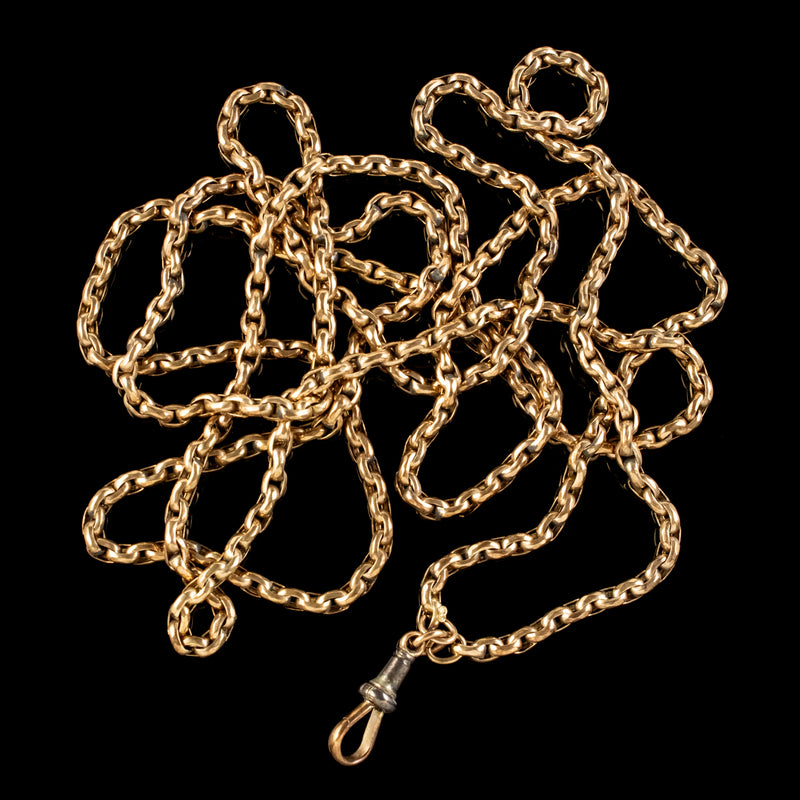 Antique Victorian Guard Chain 9ct Gold Circa 1880