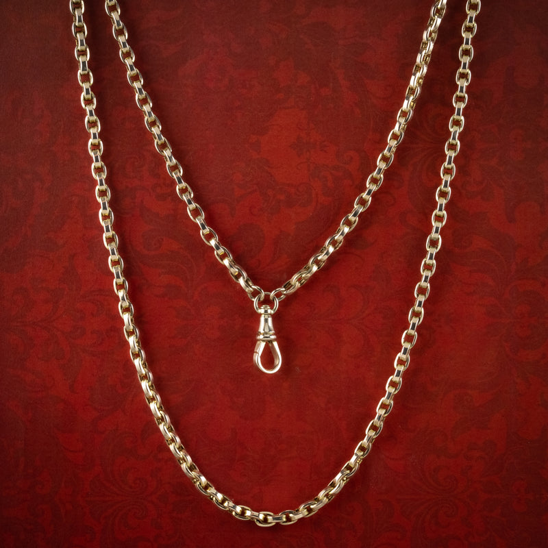 Antique Victorian Guard Chain 9ct Gold