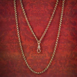 Antique Victorian Guard Chain Necklace 9ct Gold