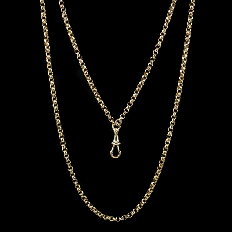 Antique Victorian Guard Chain Necklace 9ct Gold