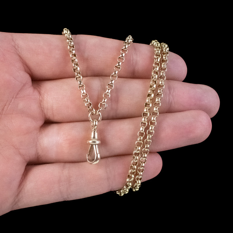 Antique Victorian Guard Chain Necklace 9ct Gold